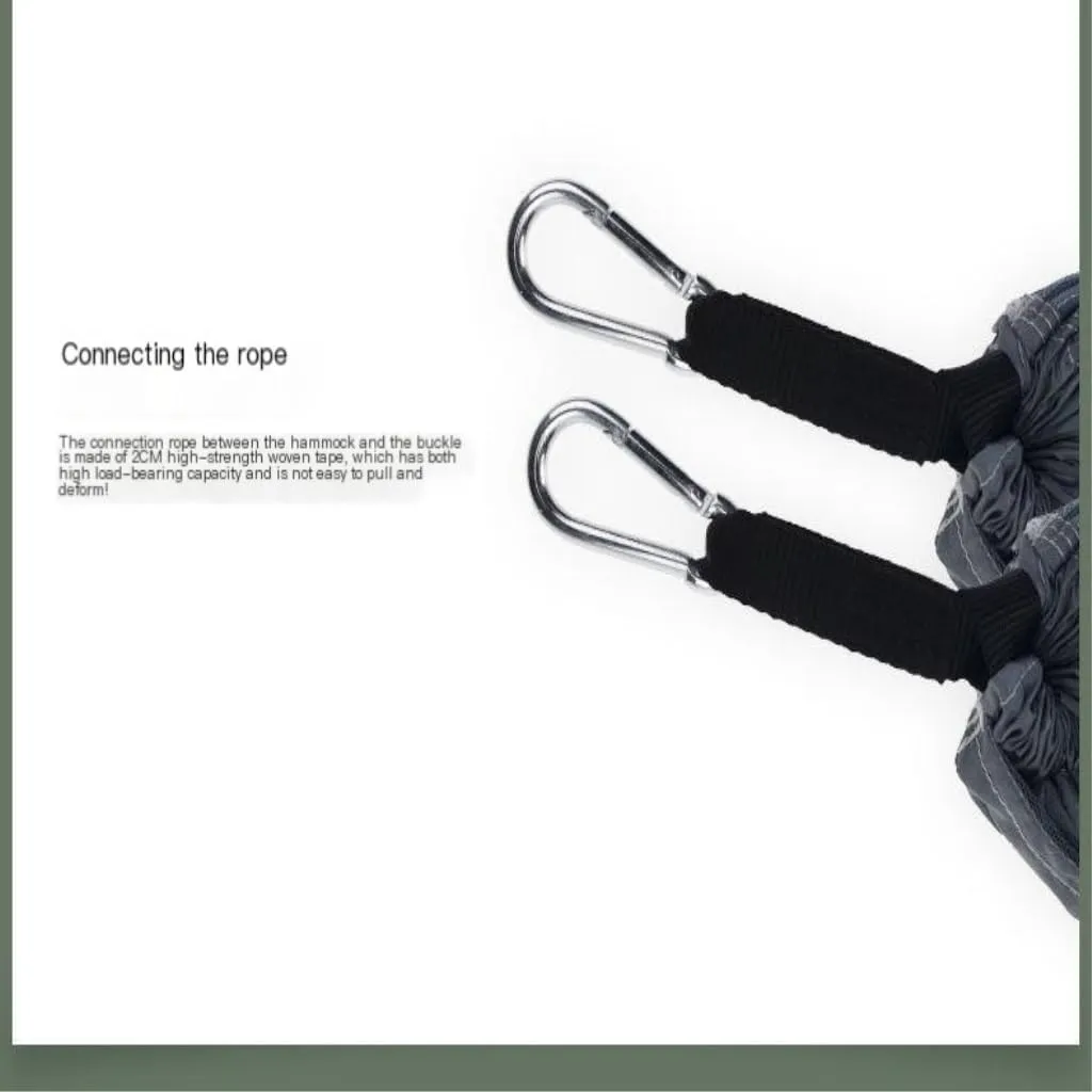 Backyard Patio Hammocks Outdoor Mosquito Net Hammock Anti-Mosquito Anti-Rollover Nylon Camping Outdoor Portable Swing Hammock Camping Essentials(Black)