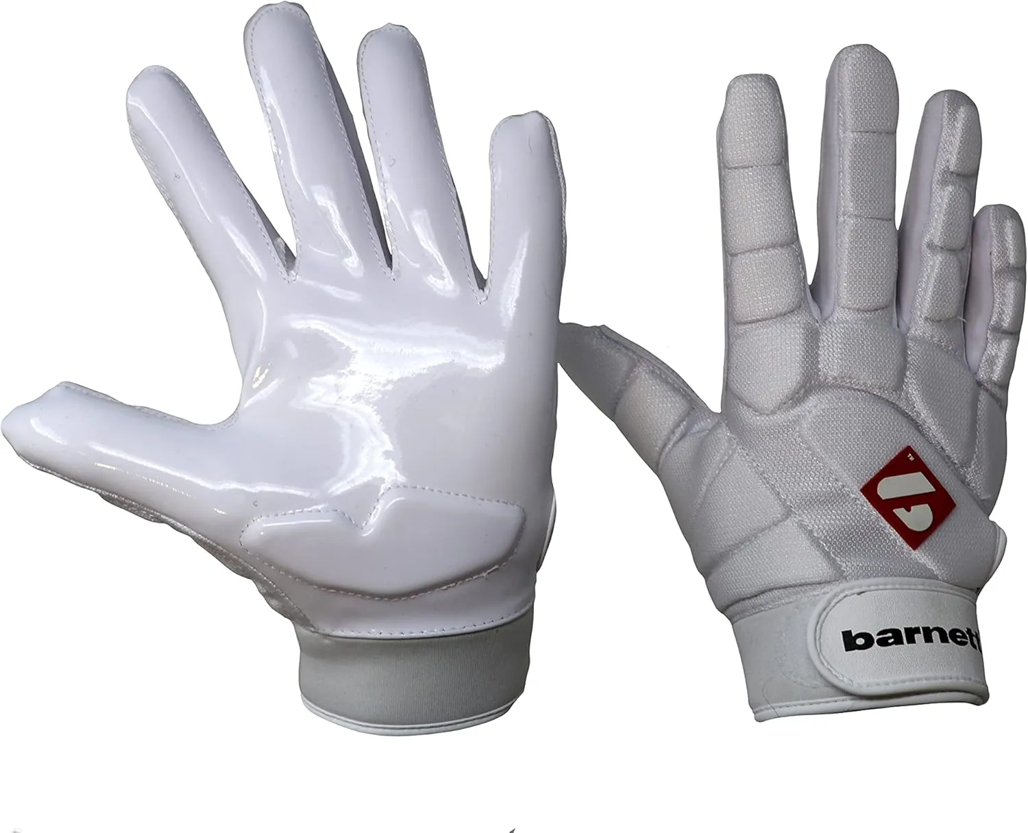 BARNETT FKG-03 White High Level Linebacker Football Gloves, LB, RB, TE