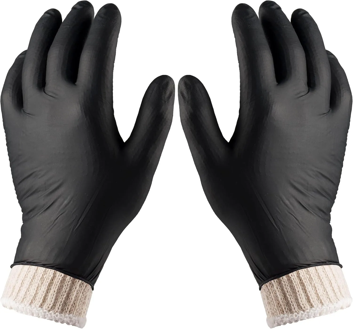 BBQ Gloves 4 Cotton Glove Liners and 100 Disposable Gloves Washable Cotton Liners Powder Latex Free Nitrile Gloves