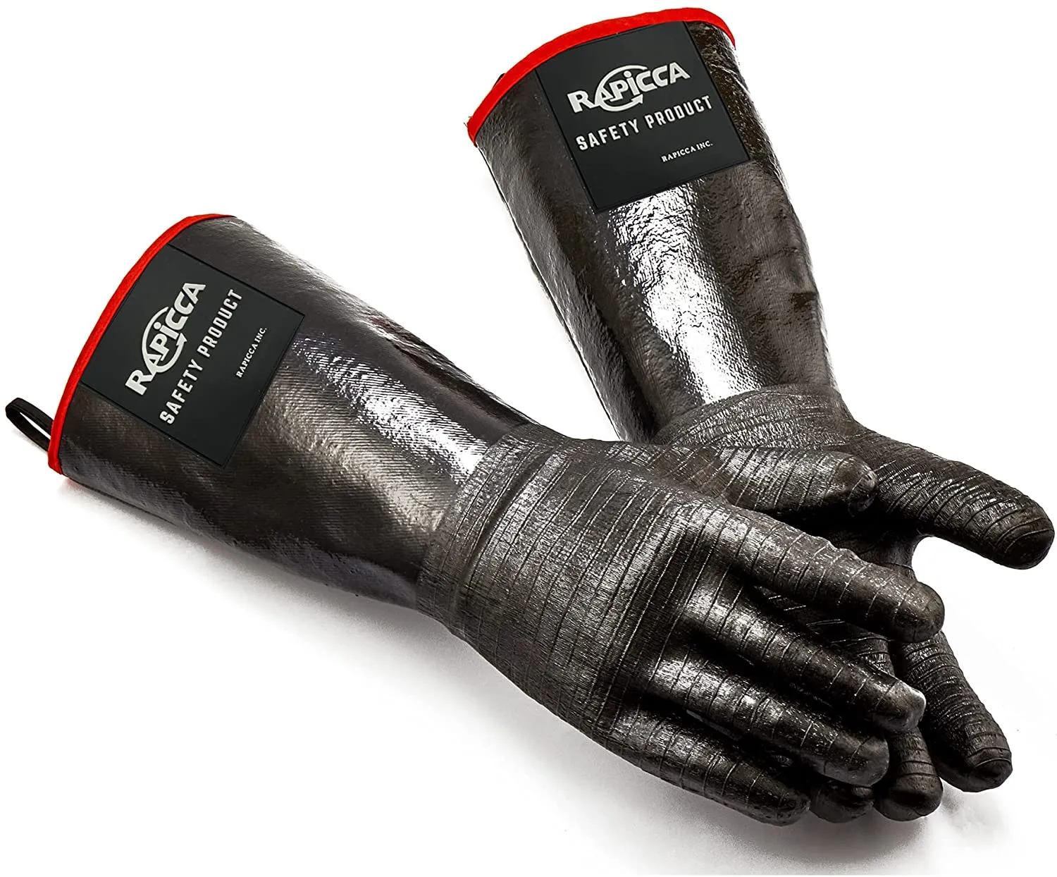 BBQ Grill Oven Gloves 14 Inches,932℉,Heat Resistant-Smoker, Cooking Barbecue Gloves, for Handling Heat Food Right on Your Fryer,Grill, Waterproof, Fireproof, Oil Resistant Neoprene Coating