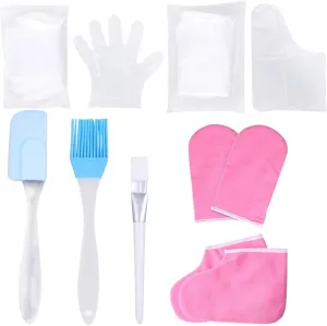 Beaupretty Paraffin Wax Machine Accessories Foot Bath Liners Wax Gloves Booties Moisturizing Gloves Hand Feet Care Treatment for Women Men Pink