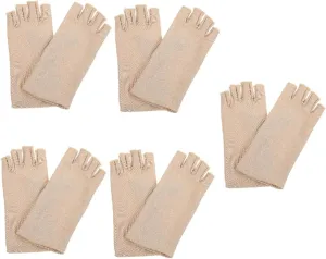 BESPORTBLE 5pairs Uv Fingerless Gloves for Women Breathable Sunblock Gloves for Outdoor Activities Cycling Driving Sports Lightweight Half Finger Design for Maximum Comfort
