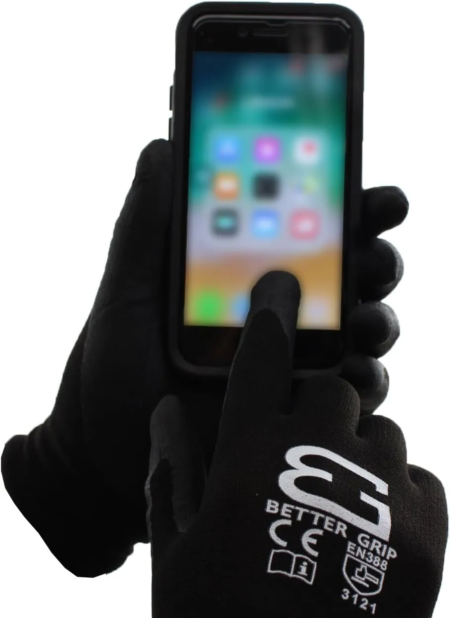 Better Grip 15G nylon Spandex Shell|For Smart Phone,Text,Call,Safety (3Pair)