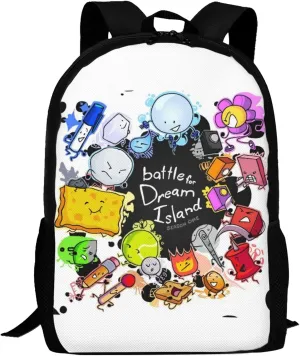 Bfdi-Battle for Dream-Island Backpack,3d Print Laptop Backpack Lightweight Casual Daypack Bookbag 16.5 In, 17 Inch