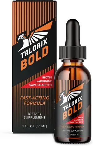 Bold | Vitamins Drops for Men | Biotin, Saw Pametto & L-Arginine Formula | 1 Fl Oz | 1 Pack
