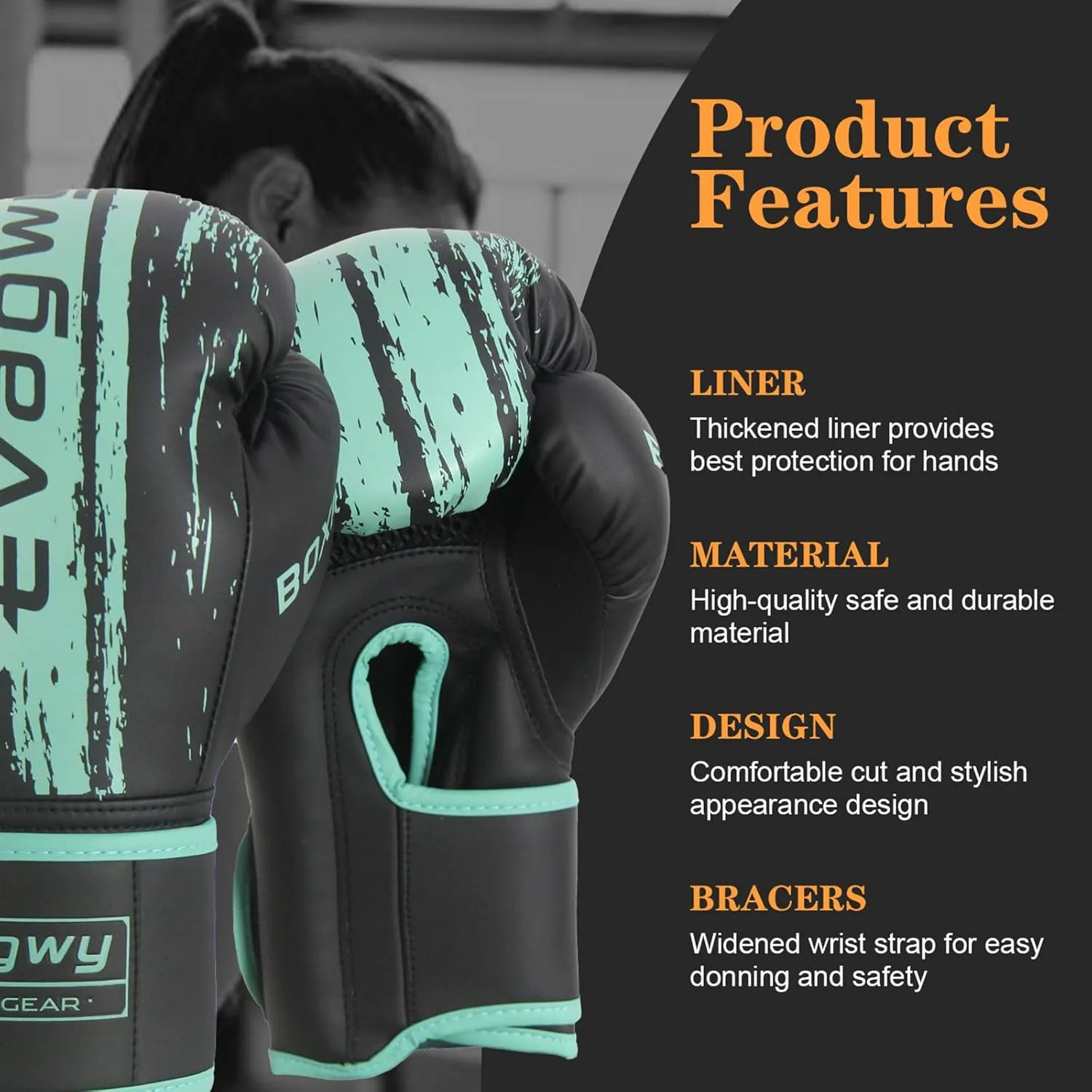 Boxing Gloves for Men and Women，Pro Training Sparring，Suitable for Boxing Kickboxing MMA Fighting，Adult Heavy Punching Bag Gloves，Workout Gloves for Boxing，Muay Thai