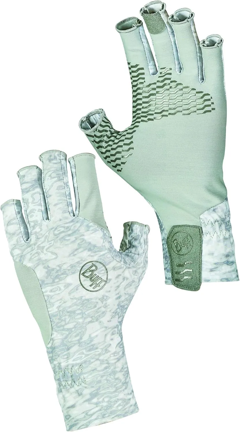 BUFF Adult Aqua Gloves, UPF 50  Sun Protection, Odor-Resistant Fabric, Quick Drying and Lightweight, Outdoor Activities, Multiple Sizes