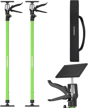 Cabinet Jack Support Pole, 45.3-114.2 Inches Steel Telescopic Quick Support Rod, Third Hand Tool Support System, Drywall Jack, Cargo Bars, 132 LB Capacity, 2-Pack