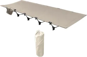 Camping Cot for Outdoor Use with Carry Bag for Adults And Kids, khaki