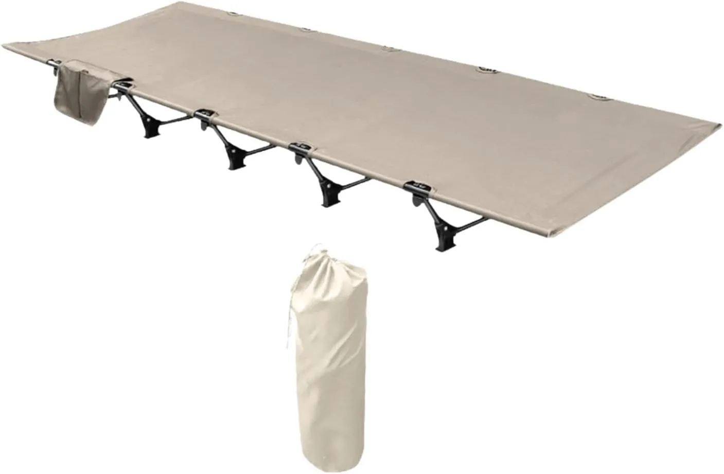 Camping Cot for Outdoor Use with Carry Bag for Adults And Kids, khaki