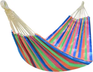 Camping Hammock Cotton Hammock with Hanging Fabric Hammock Up to Portable Hammock for Outdoor Garden