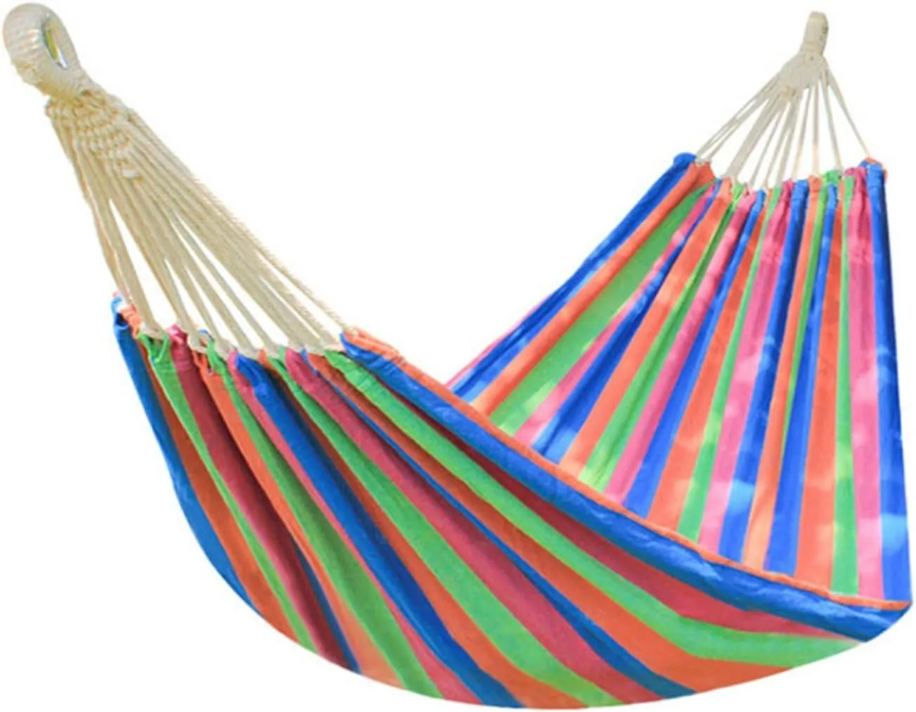 Camping Hammock Cotton Hammock with Hanging Fabric Hammock Up to Portable Hammock for Outdoor Garden