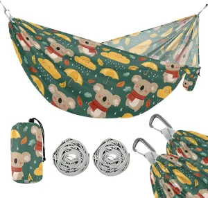 Camping Hammock Outdoor Hammocks for Outside Koala Umbrella Beach Trees Portable Lightweight with Pockets Tree Straps Indoor
