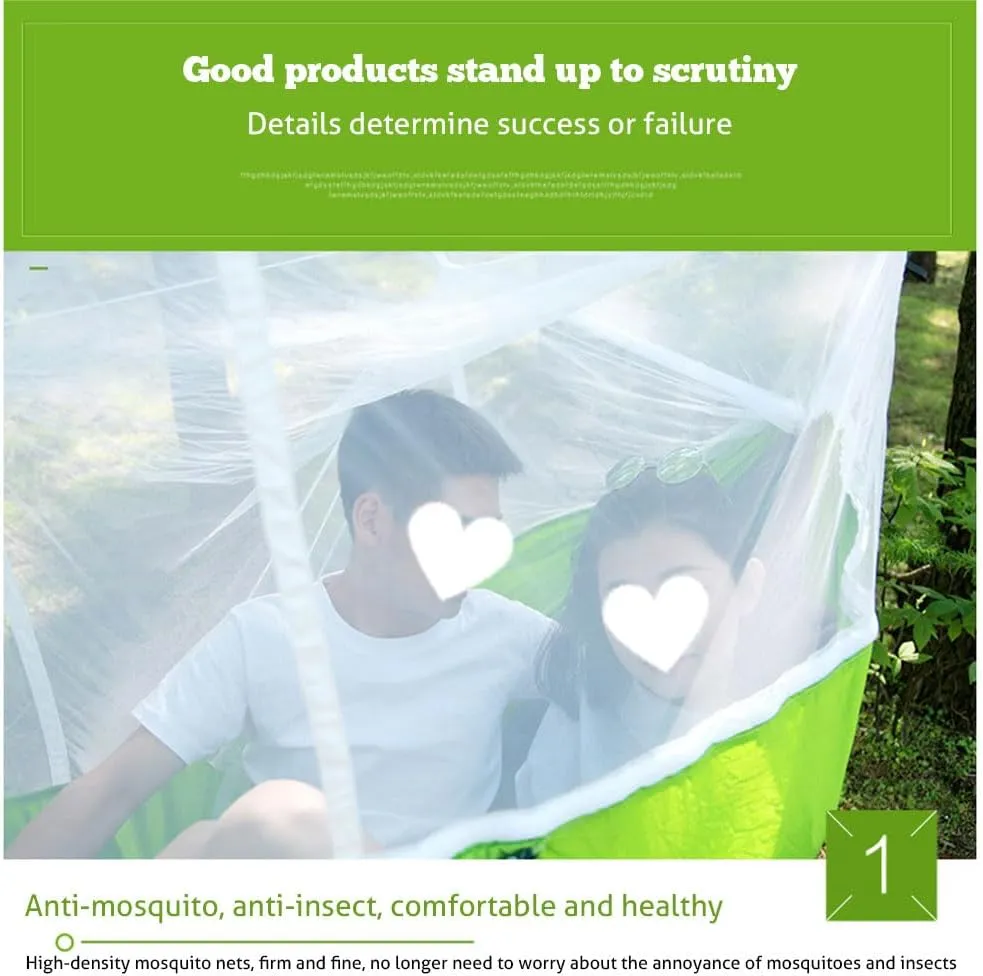 Camping Hammock, Portable Hammocks with Mosquito Net,Best for Outdoor Hiking Travel (1)