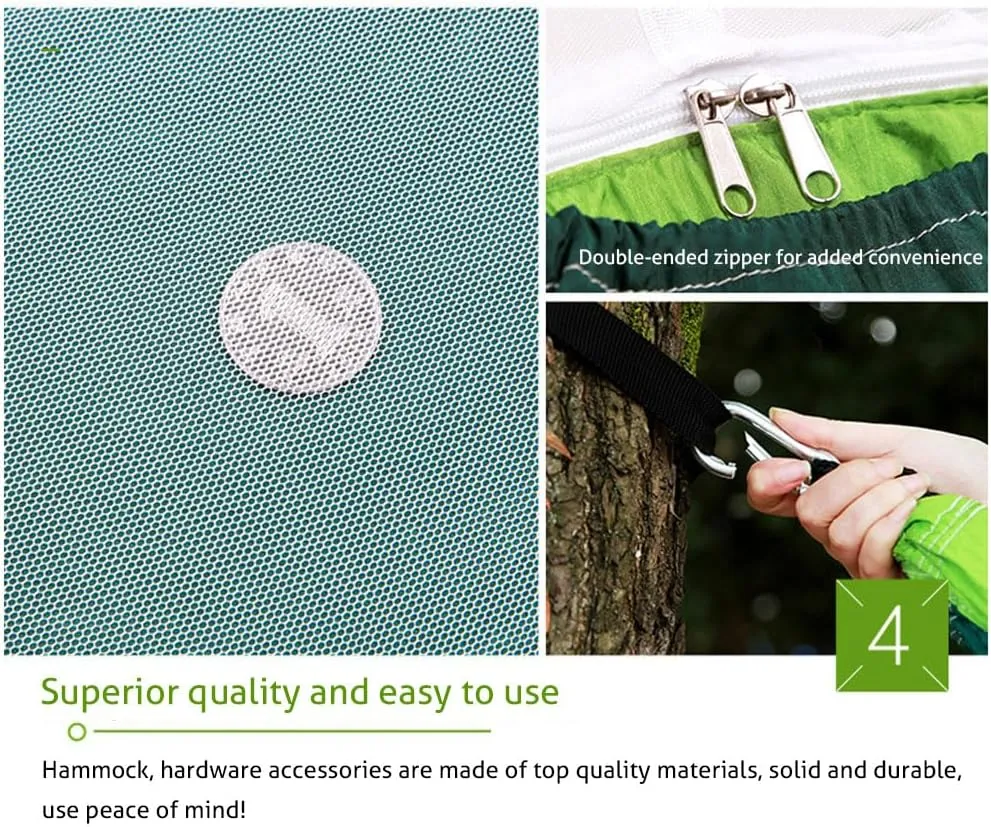 Camping Hammock, Portable Hammocks with Mosquito Net,Best for Outdoor Hiking Travel (1)