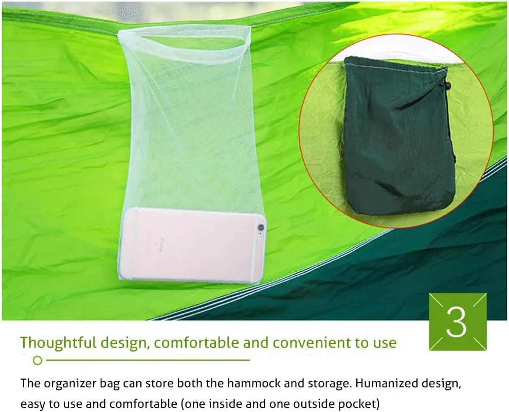 Camping Hammock, Portable Hammocks with Mosquito Net,Best for Outdoor Hiking Travel (1)