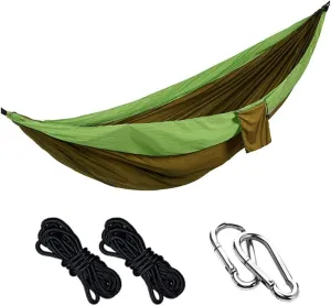 Camping Hammock,Nylon Portable Swing Hammock with Storage Bag & Accessories for Outdoor Travel Hiking Camping