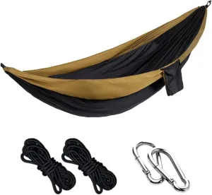 Camping Hammock,Nylon Portable Swing Hammock with Storage Bag & Accessories for Outdoor Travel Hiking Camping