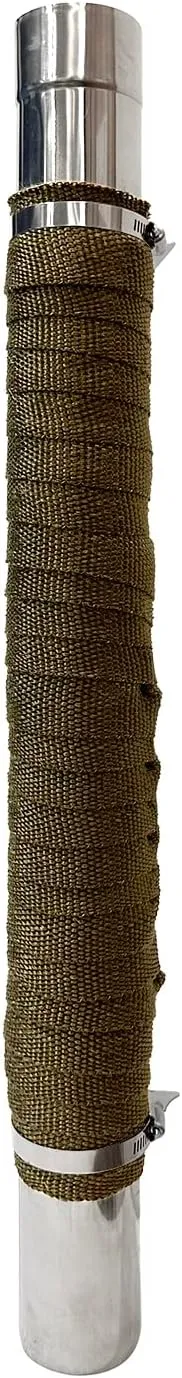 Camping Stove Pipe Wrap Fireproof Chimney Webbing 32.8ft Anti-Scald Stove Pipe Wrap Fireproof Pipe Wrap Protector for Tent (32.8ft)
