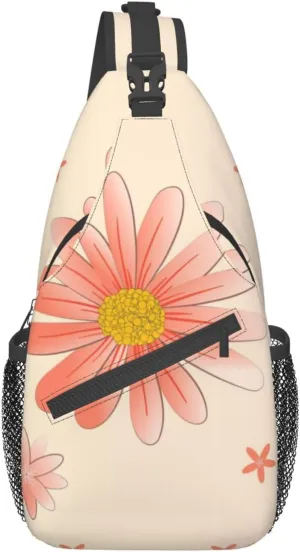 Cartoon Chrysanthemum Pattern Outdoor Hiking Backpack > Suitable For Men And Women Riding Strong And Sturdy High Storage Capacity Daily Travel
