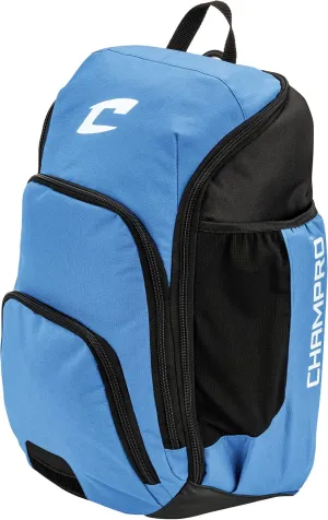 Champro Seige Backpack, Light Blue, 18" H x 12" W x 8" D