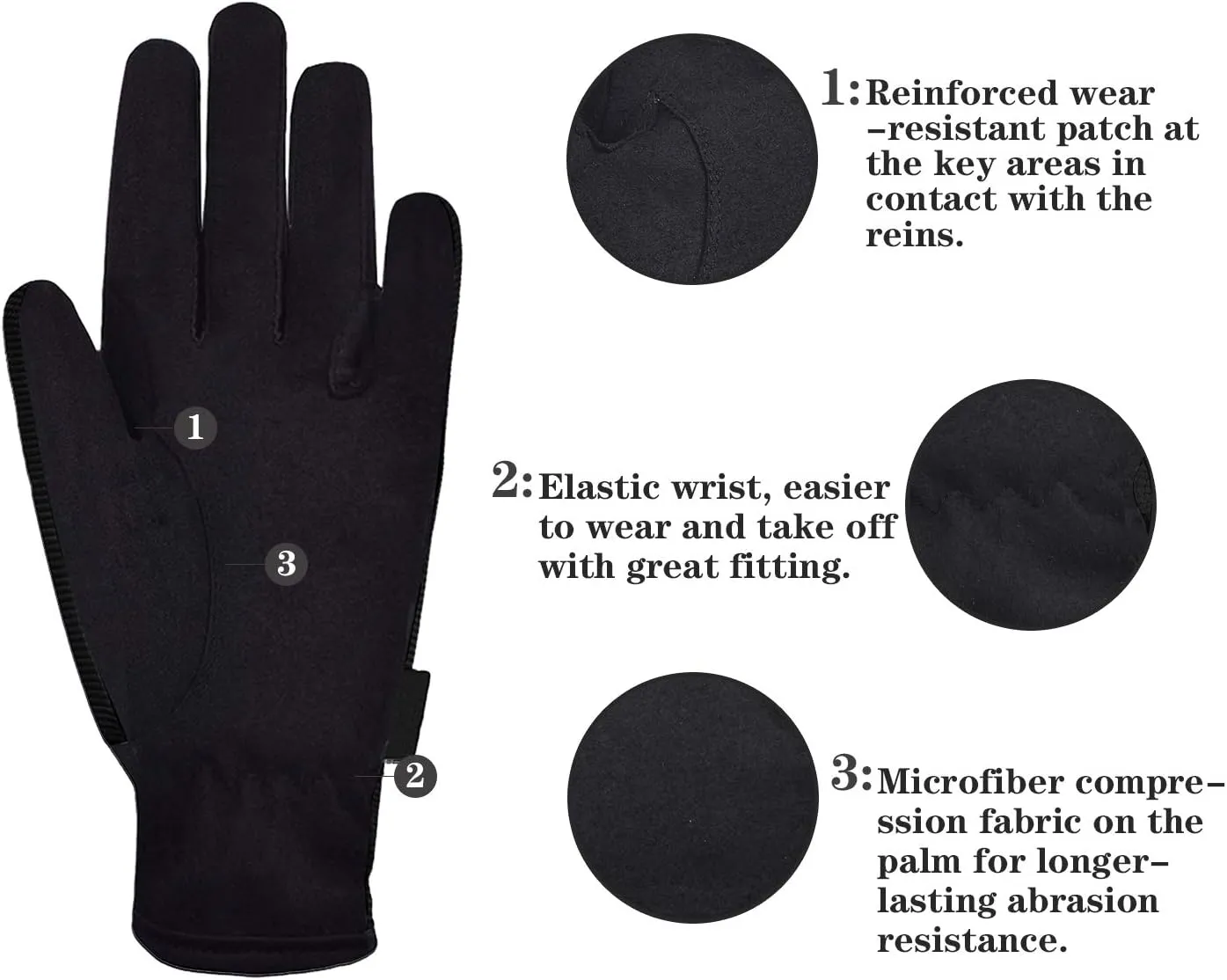 ChinFun Horse Riding Glove Equestrian Gloves Kids for Boys Girls Horseback Riding Gloves Grip for Youth Children Riding Sports Biking Cycling Gardening
