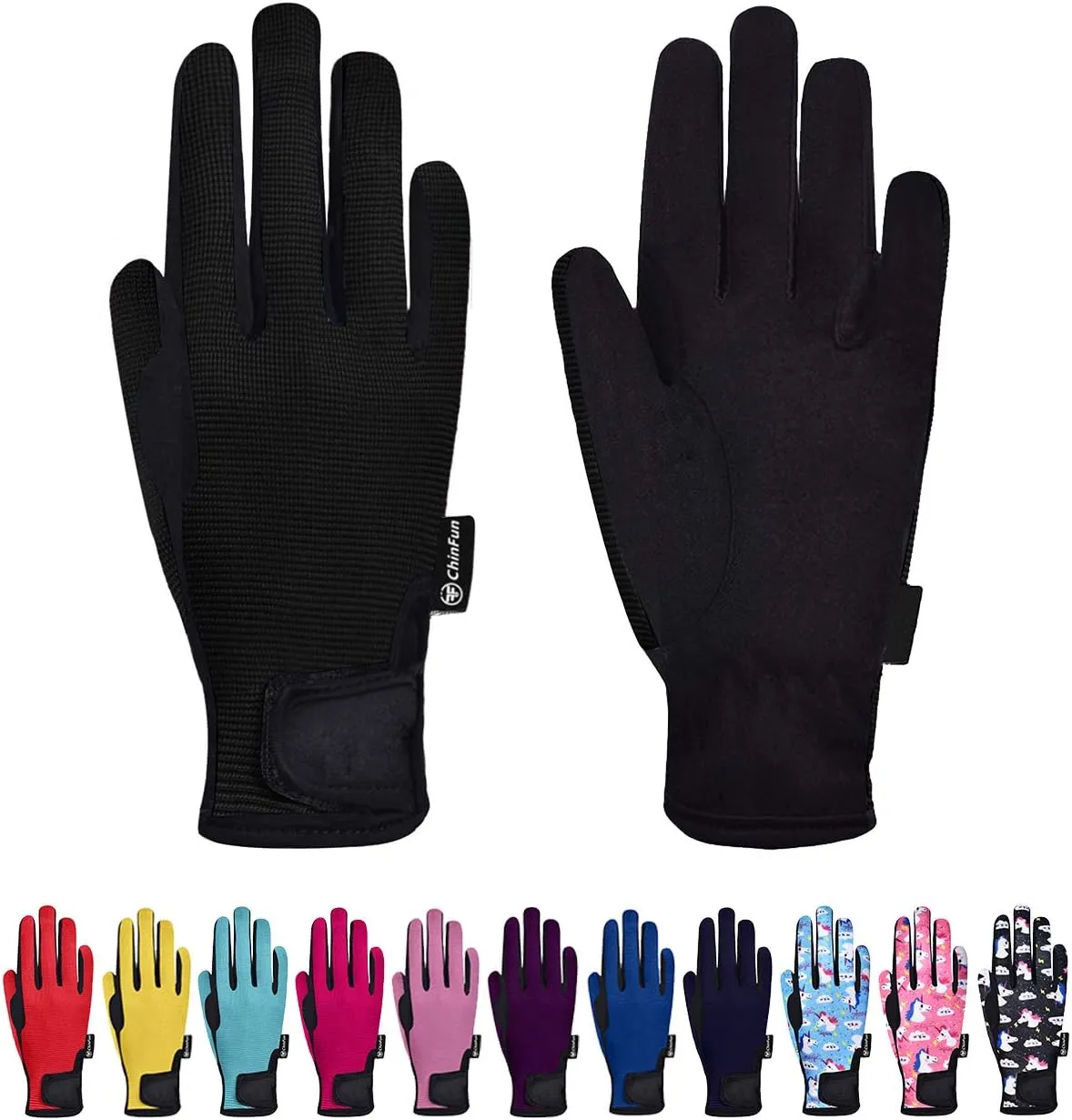 ChinFun Horse Riding Glove Equestrian Gloves Kids for Boys Girls Horseback Riding Gloves Grip for Youth Children Riding Sports Biking Cycling Gardening