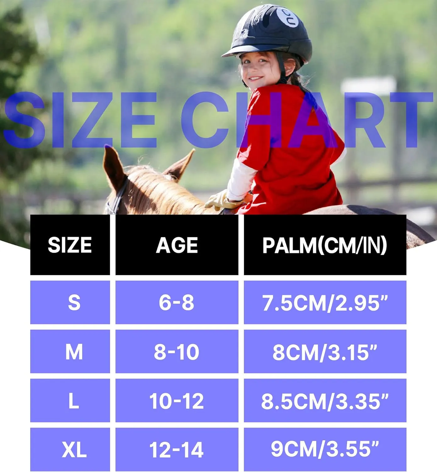 ChinFun Kids Leather Insulated Horse Riding Gloves Breathable Children Equestrian Gloves Anti-Slipping Horseback Mitts