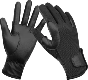 ChinFun Kids Leather Insulated Horse Riding Gloves Breathable Children Equestrian Gloves Anti-Slipping Horseback Mitts