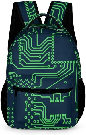 Circuit Board Pattern Unisex Backpack Casual Daypacks Quality Shoulders Bag for Camping Hiking Travel Gear