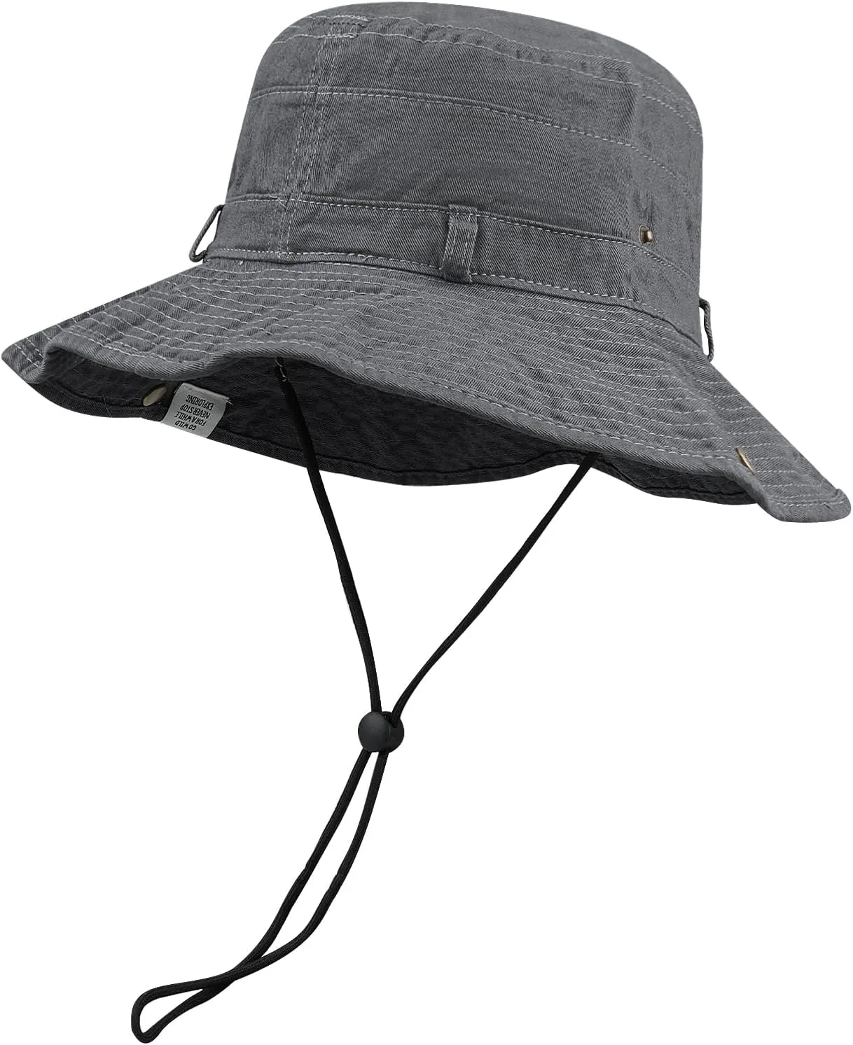 Clakllie Wide Brim Fishing Safari Hats Windproof Bucket Hat Breathable Boonie Hat Outdoor Kayaking Rowing Caps