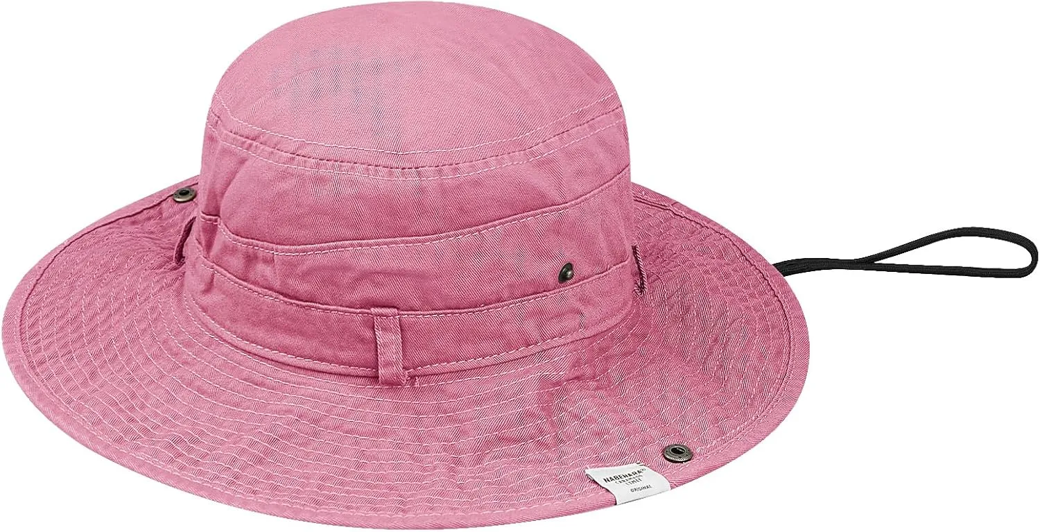 Clakllie Wide Brim Fishing Safari Hats Windproof Bucket Hat Breathable Boonie Hat Outdoor Kayaking Rowing Caps