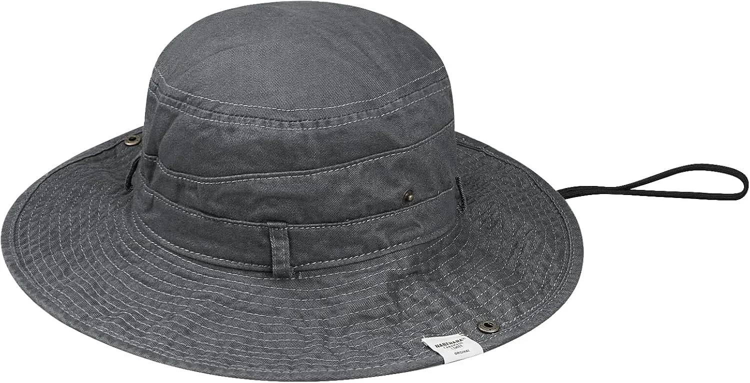 Clakllie Wide Brim Fishing Safari Hats Windproof Bucket Hat Breathable Boonie Hat Outdoor Kayaking Rowing Caps