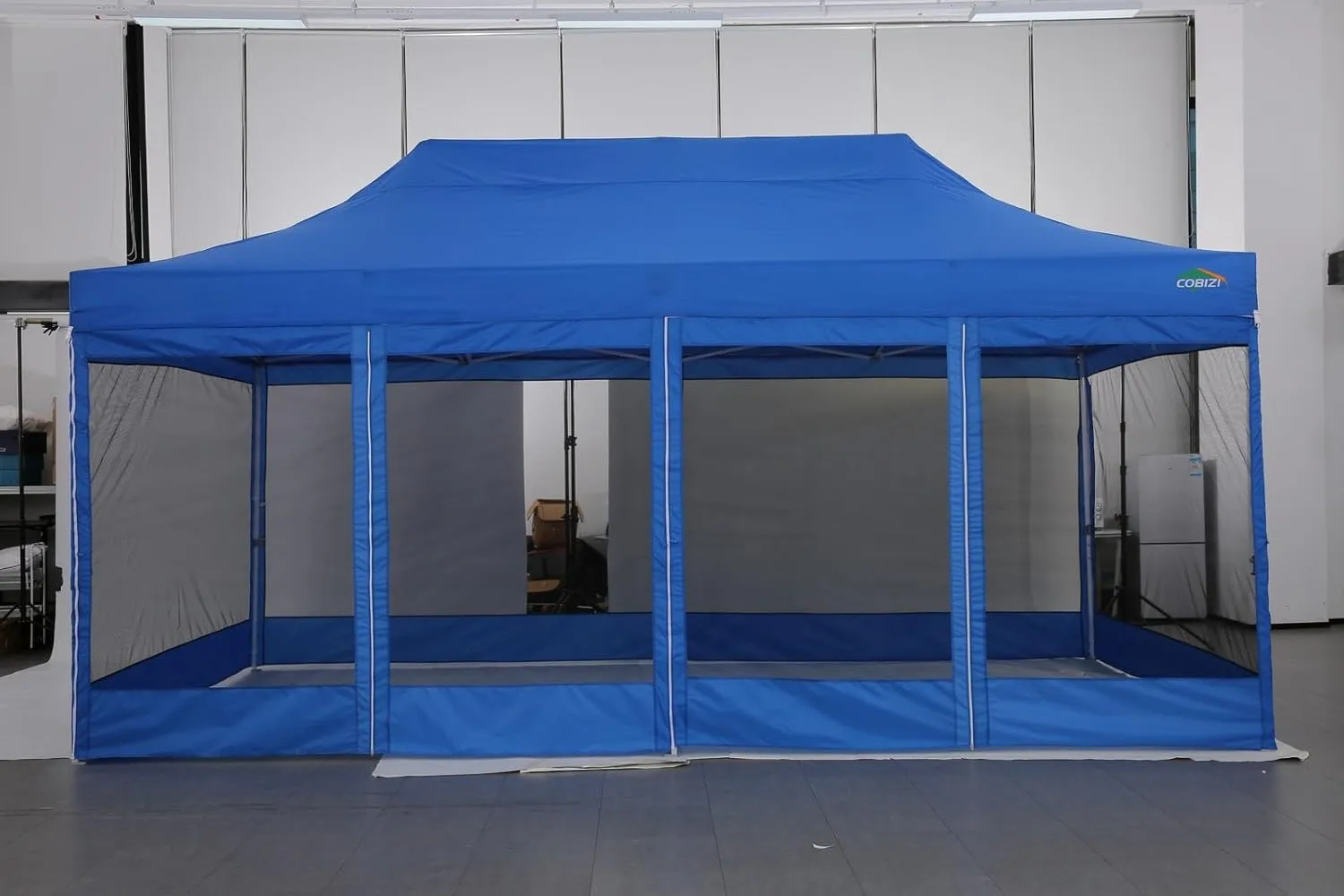 COBIZI 10x20 Canopy Tent, Heavy Duty Pop up Canopy with Sidewalls, Waterproof Easy Setup Canopy with Mosquito Netting, Outdoor Instant Screen Tents for Parties, Wedding with Roller Bag, White