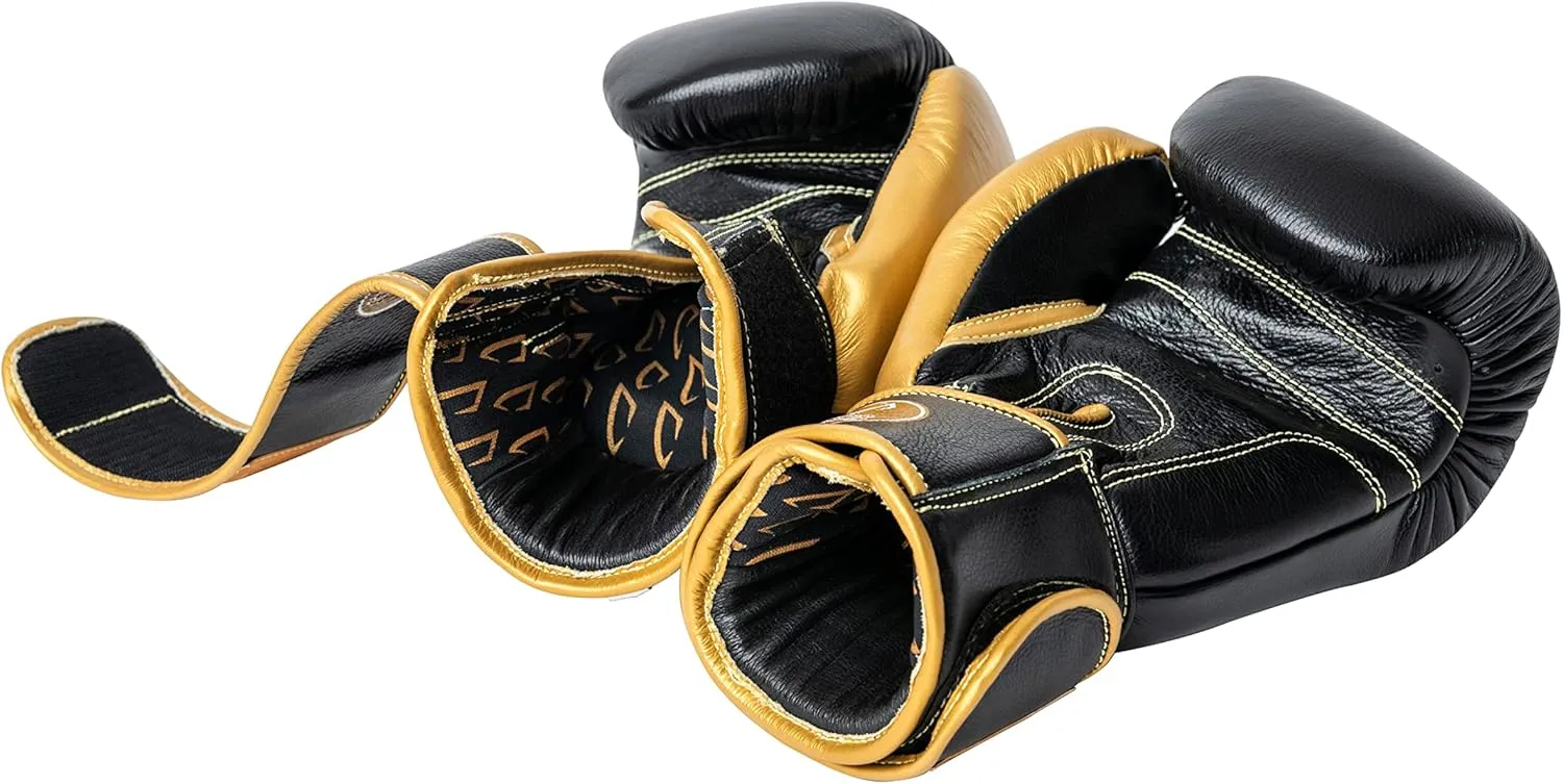 Comfortech (CTG) Muay Thai Boxing Gloves for Men and Women, Featuring Double Stitched Kevlar and Full Grain Leather, Designed for Training, Sparring, pad Work, and Heavy Bag.