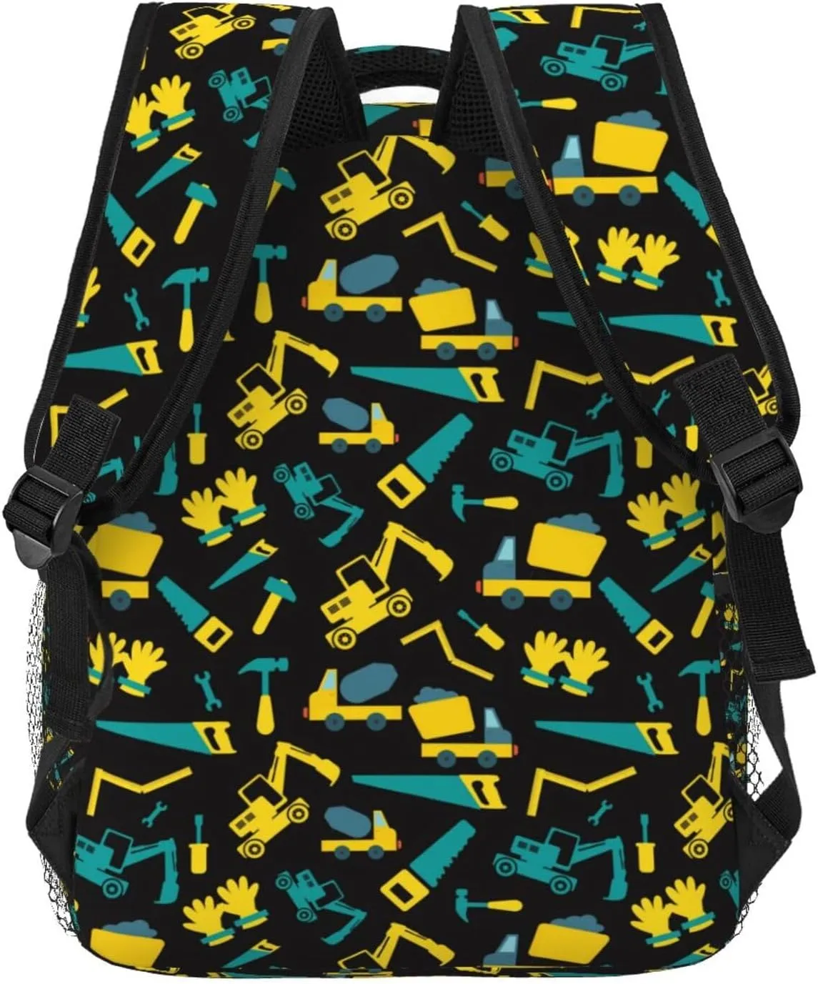Construction Tools Excavator Cement Truck Engineering Truck Backpack Lightweight Laptop Backpack Casual Daypack Travel Double Shoulder Bag For Women Men