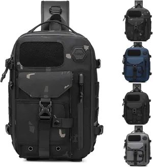 Cosmos Explorer Sling Bag, Anti Theft Tactical Sling Backpack, for Outdoor Hiking (black color)