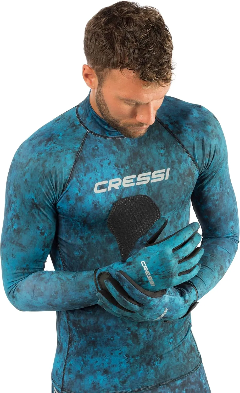 Cressi Camouflage Patterned Spearfishing Gloves Made of Elastic Neoprene- get The Hunter Equipment