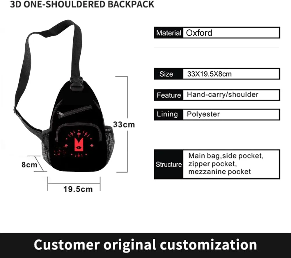 Cult Of The Lamb Backpack Oxford Bag Game Backpack Casual Bag High Capacity Bags (Suit 2)