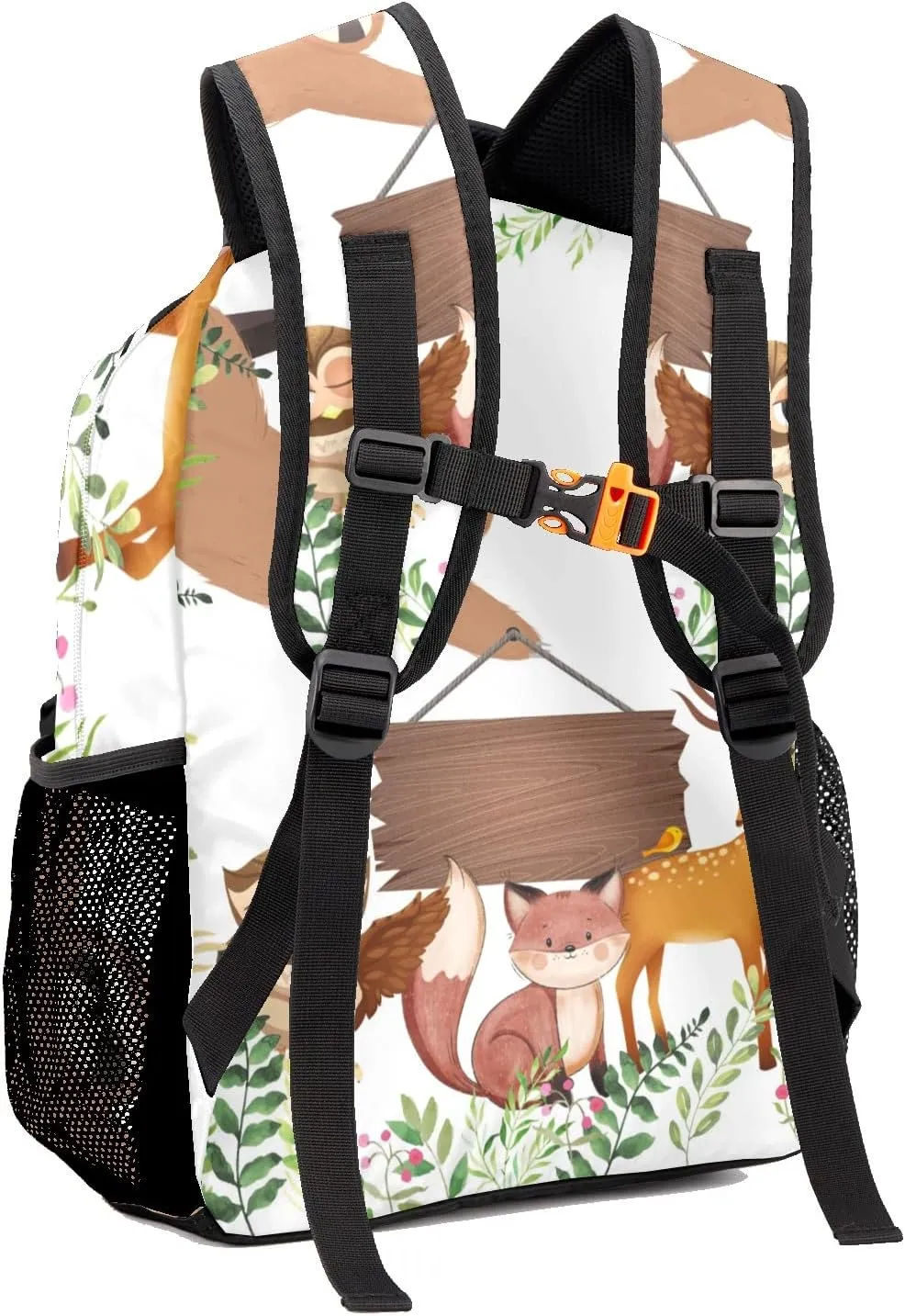Custom Kid Backpack, Safari Animal Jungle Sloth Personalized School Bookbag with Your Own Name, Customization Casual Bookbags for Student Girls Boys
