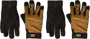 Custom Leathercraft CLC 124M Workright Flex Grip Work Gloves, Shrink Resistant, Improved Dexterity, Tough, Stretchable, Excellent Grip,Black,Medium (Pack of 2)
