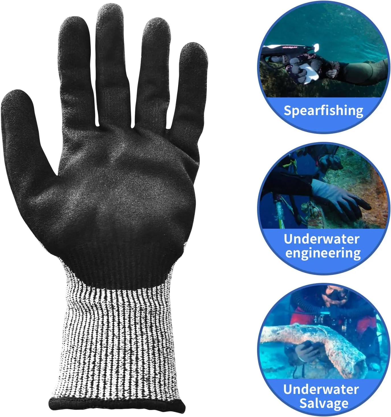 Cut Resistant Diving Scuba Gloves for Spearfishing, Lobster Gloves for Surfing Fishing
