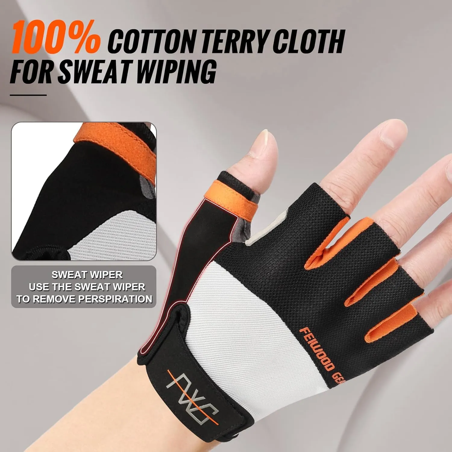Cycling Gloves Elastic Half Finger Bicycle Gloves Anti-Slip Shock Absorbing Padded MTB/Road Biking Gloves for Men/Women
