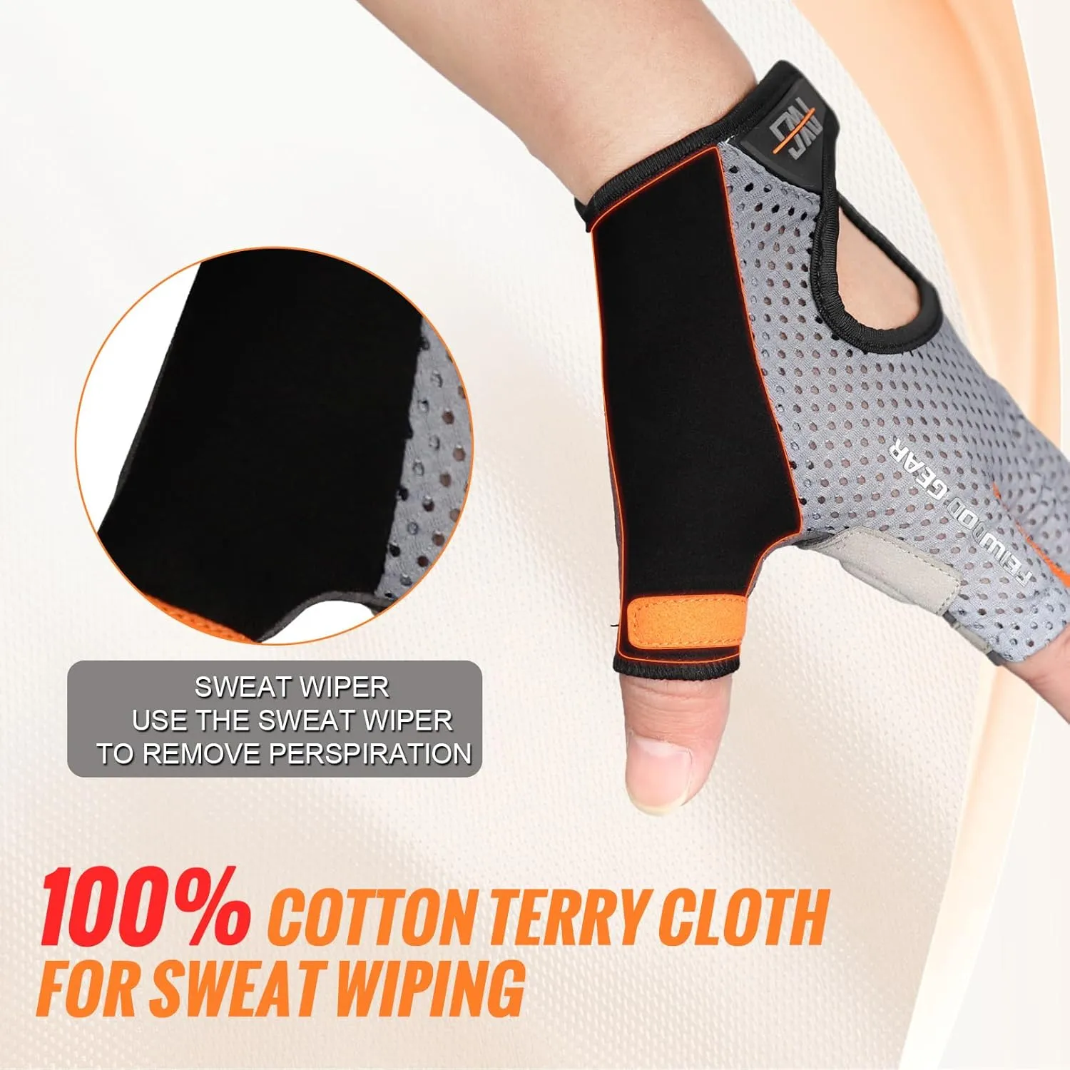Cycling Gloves Elastic Half Finger Bicycle Gloves Anti-Slip Shock Absorbing Padded MTB/Road Biking Gloves for Men/Women