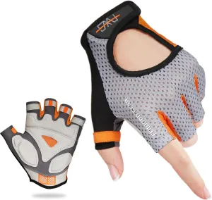 Cycling Gloves Elastic Half Finger Bicycle Gloves Anti-Slip Shock Absorbing Padded MTB/Road Biking Gloves for Men/Women