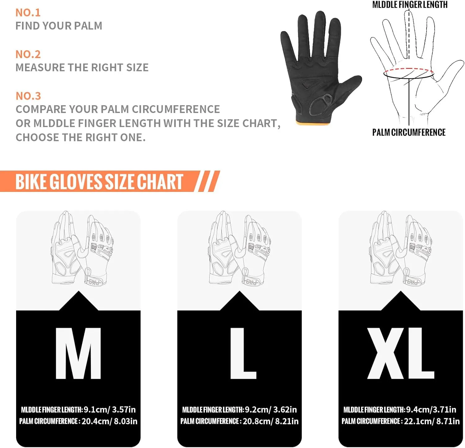 Cycling Gloves for Men/Women-Full Finger Bicycle Gloves Anti-Slip Shock Absorbing Padded MTB/Road Biking Gloves