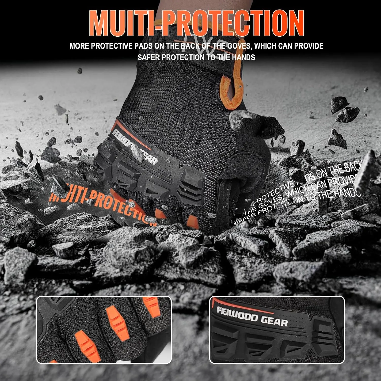 Cycling Gloves for Men/Women-Full Finger Bicycle Gloves Anti-Slip Shock Absorbing Padded MTB/Road Biking Gloves