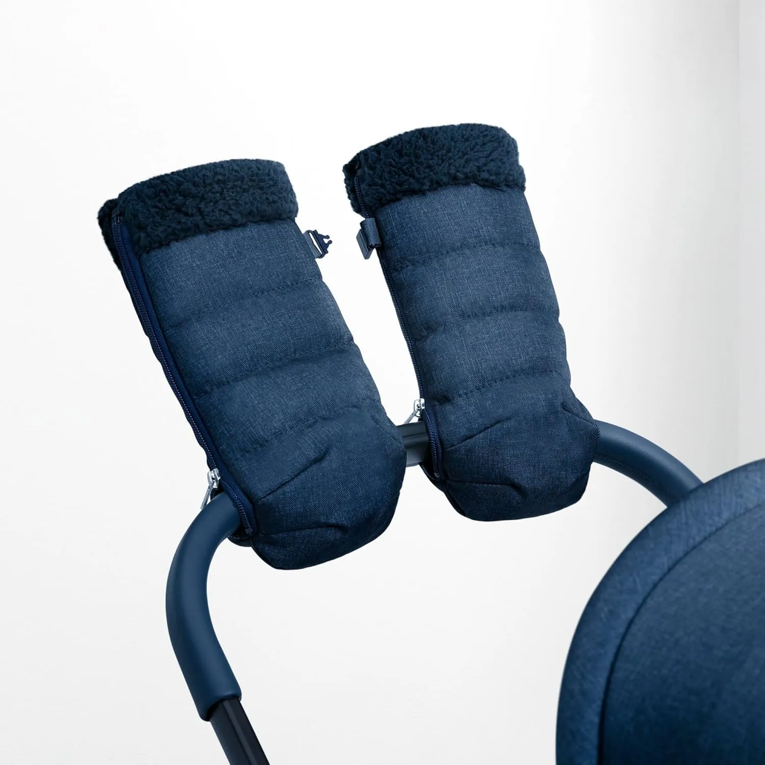 Delta Children babyGap Stroller Handmuff Gloves - Universal Fit Mittens for Handlebars, Water Resistant, Plush Lined, Blue