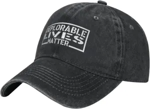Deplorable Lives Matter Classic Casquette Cap Lightweight Adjustable Comfortable Breathable Men Women Hat Black