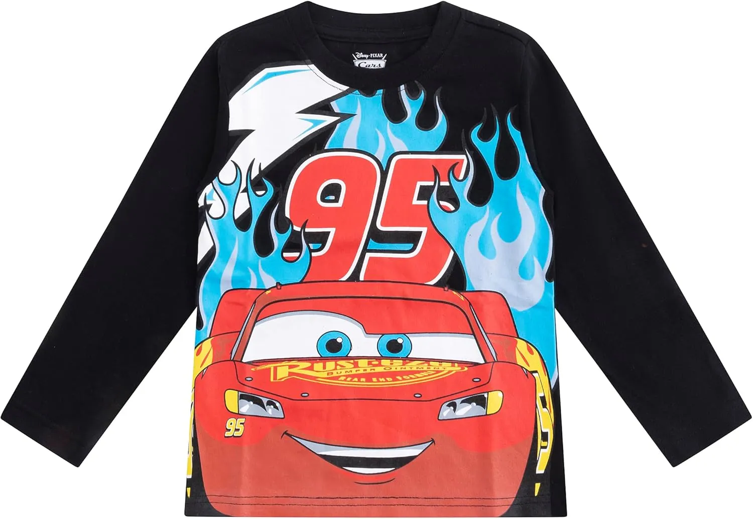 Disney Cars Lightning McQueen Boys 3 Pack Long Sleeve Shirt for Toddler and Big Kids